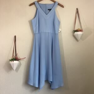 NWT Saks Fifth Avenue light blue asymmetric dress
